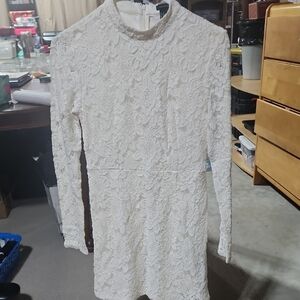 Elegant White Lace Dress